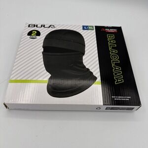 Bula+ Balaclava 2 Pack Ski Mask Neck Gaiter Black Polartec  S/M New Open Box‎